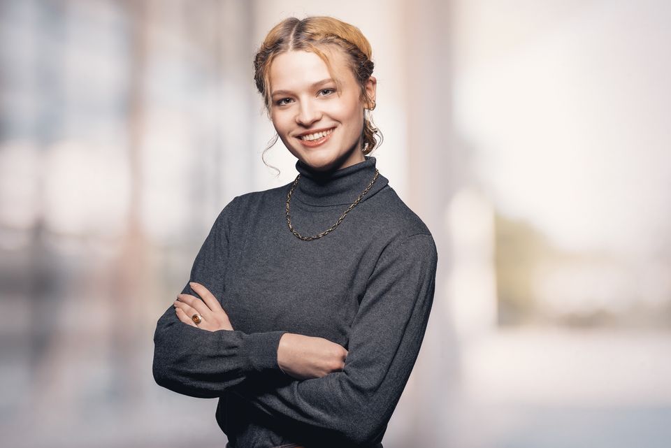 Bewerbungsfoto einer Frau